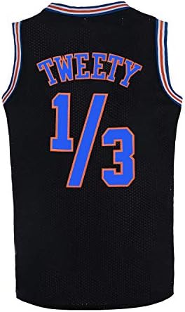 BOROLIN Младежки Баскетболен Майк 1/3 Туити Space фланелки на 90-те Спортни Ризи за Деца/Children