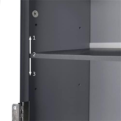 Стенен шкаф за баня N/A с двойни врати от сивото МДФ, Лесно за инсталиране Стенен шкаф за съхранение (Цвят: A, размер: както