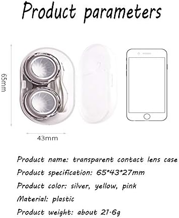 Елегантен калъф за контактни лещи QYER, лесен и прозрачен калъф за лещи за очи, 3 чифта пътни чанти за контактни лещи за индивидуално