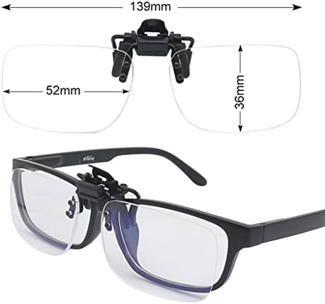 Очила за четене с клипс LLAMN -Light, Откидывающиеся нагоре и надолу, Без Увеличително стъкло, лесно и удобно в переноске, подходящ за
