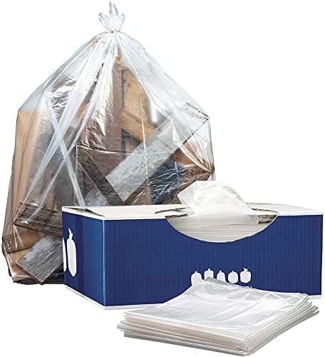 Торби за боклук Plasticplace обем 55-60 литра │ 2,0 Mils │ Черни втулки за боклук резервоарите за повишена здравина │ 36 x 58 (количество