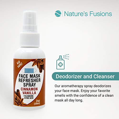 Спрей Дезинфектант за природна маска за лице Nature's Fusions, 2 унция, Дезодоранти за помещения с Етерични масла, Спрей за бельо, Разнообразна