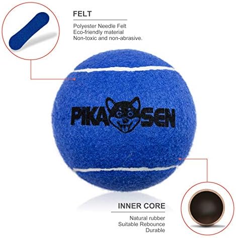 Тенис топки PIKASEN за кучета, 3 размера, за игра с домашни любимци. Премиум-клас, Здрави Топки за кучета и кученца за тренировки,