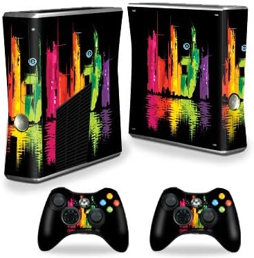 Корица MightySkins, която е съвместима с конзолата Xbox 360 S - Абстрактен хоризонт | Защитно, здрава и уникална Vinyl стикер |