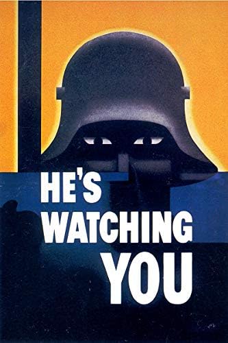 Той бди над теб Ретро Военен Пропагандният Плакат от Втората световна война, 2-та световна война САЩ