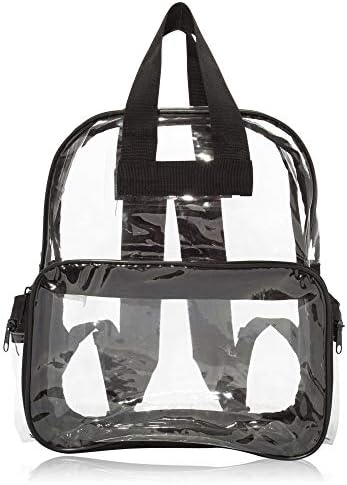 Малка Прозрачна чанта-раница DALIX черен цвят