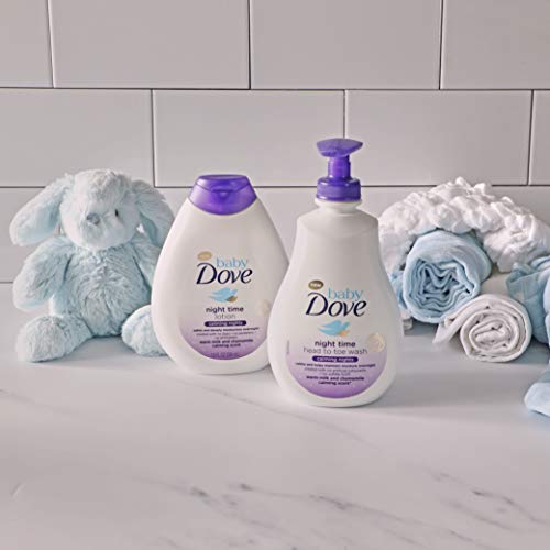 Baby Dove Успокояващо средство за измиване на чувствителна към влага на кожата през нощта, 3 опаковки, Хипоалергичен средство