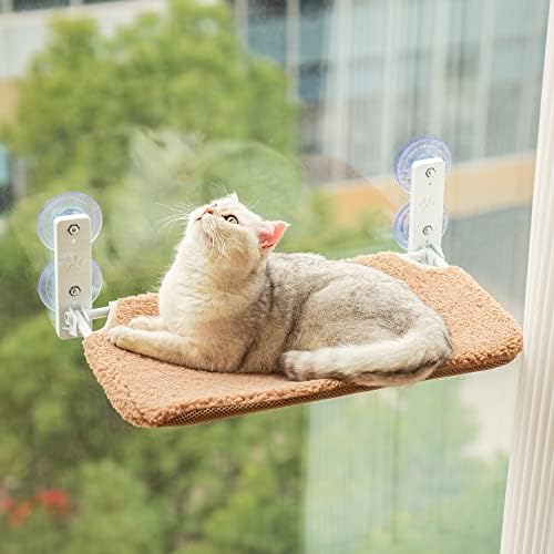 Място за спане за котешки прозорци Трайно седалка-хамак за котки в затворени помещения, Обръщане на мат, Предназначени за целогодишно