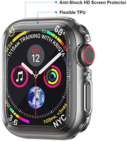 Съвместим с Apple Watch Ultra Case 49 мм [БЕЗ защитно фолио за екрана] с Мек Противоударным броня от TPU, Защитно устойчив на надраскване