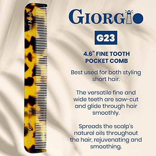 Имат Гребен Giorgio G23 ръчно изработени с фини зъби за мъже, четка за коса-Преси за коса за Ежедневна грижа, стилизиране на