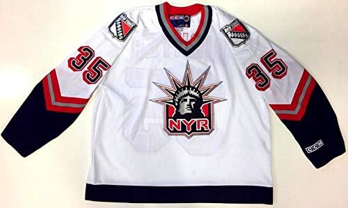 Майк Рихтер Оригинална Тениска Ccm New York Rangers 1998 liberty, Размер Xxl - Тениски НХЛ с автограф