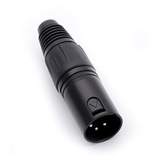 SMOKT 3-Пинов Штекерный жак X L R за микрофон M I C Адаптер XLR конектор Кабел за аудио изход 10 бр. (Цвят: 5xM 5xF-черен)