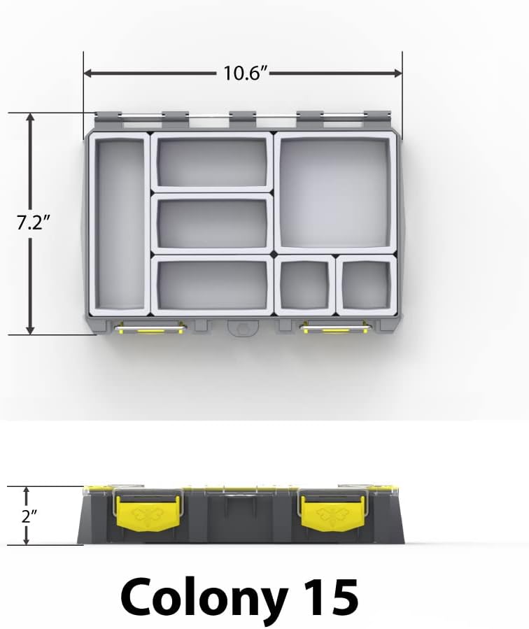 Модулна Кутия за Принадлежности BUZBE Colony 15, Адаптивни Водоустойчива Кутия, Пластмасова Кутия-Органайзер За Съхранение на Риболовни