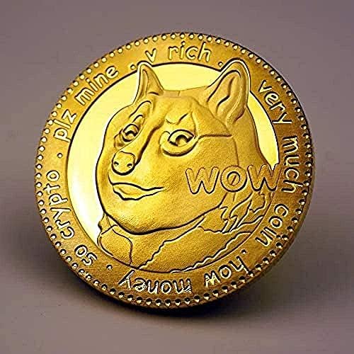 Dogecoin Dogecoin | до Луната | Криптовалюта Виртуална валута | Златна Монета на Повикване Възпоменателна Монета Сбирка Занятие