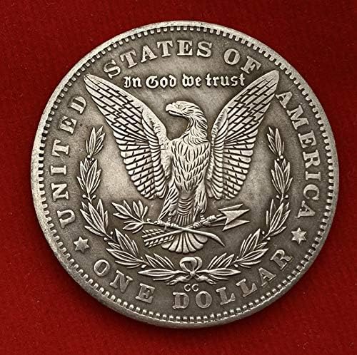 Криптовалюта 1886 Американската Гарцующая Кон сребърно покритие Възпоменателна Монета Копие Монети с Защитен Калъф Лично са