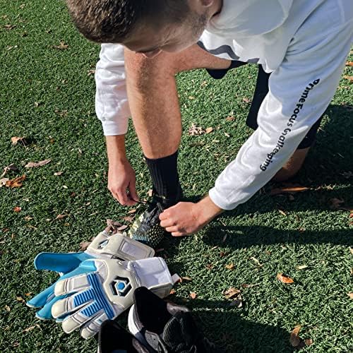 Футболни Вратарские ръкавици Prime Focus за вратаря Локус Pro Aqua Soccer, Младежки и възрастни Вратарские ръкавици (Размери 6-10), Вратарские