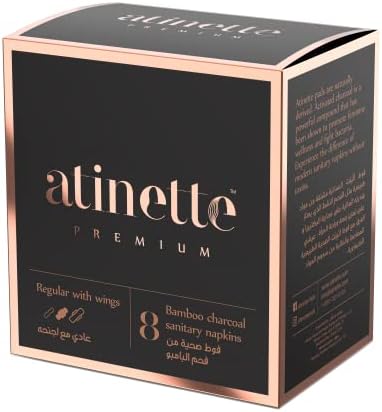 Дамски превръзки с бамбуковым въглища ATINETTE Premium за жени -Супервпитывающие подложки, без естествени ароматизатори за Женщин245