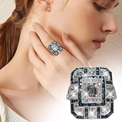 2023 Ново Луксозно Пръстен във формата на Круши с Пълна диамантен пръстен, Бижу, Предложение за Рожден Ден, Сватба Пръстен за
