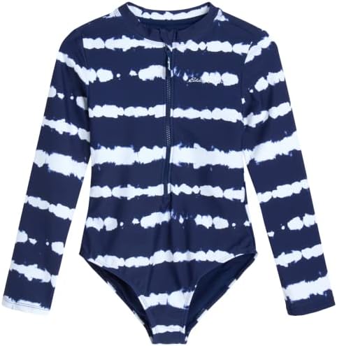 Комплект за предпазване от обриви Еди Bauer за момичета - бързо съхнещи шорти за плуване и едно Парче бански с дълъг ръкав UPF 50+ за момичета