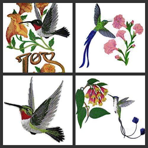 Невидима Природа, Изтъкана от Нишки, Невероятно Птичето Царство [Чудесни Лопатохвостые колибри] [Изработени по поръчка и уникална] Нашивка