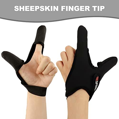 Ръкавици Klfoho с два пръста, 3 опаковки Противоскользящих Ръкавици за Риболов, Професионални Ръкавици за защита на пръстите, Унисекс,