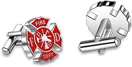 YWQBZ Подарък Пожарному Емблемата на Пожарната копчета за Ръкавели Щит Пожарната копчета за Ръкавели Подарък Пожарному