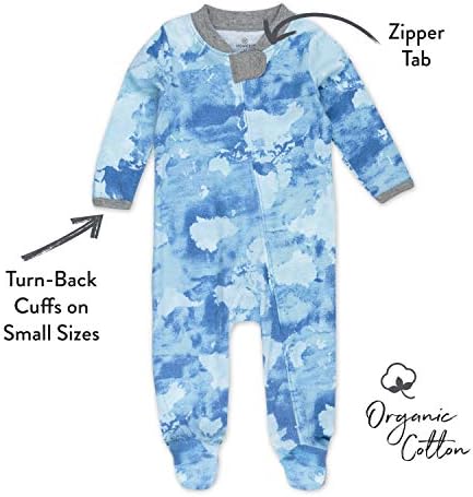 Пижами на крака от органичен памук HonestBaby за най-малките момчета в 2 опаковки Sleep & Play