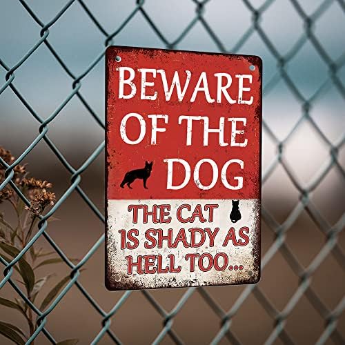Пазете се от Знака на Кучето Пазете се от Кучето, Котката Твърде е подозрително, Лидице Табела, Забавни Предупредителни Метални