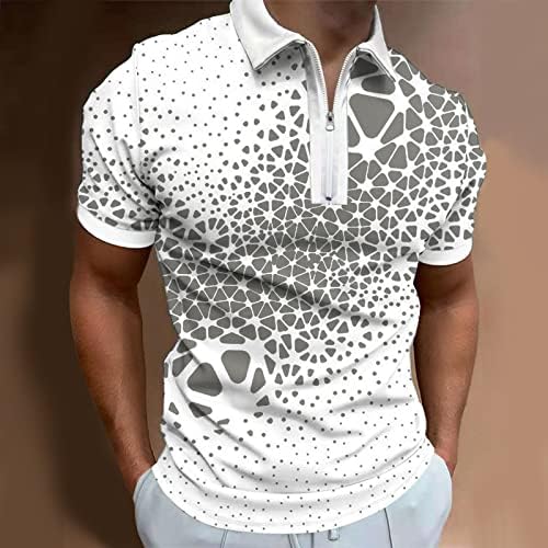 2023 Нов Мъжки Плакат С 3D Дигитален Печат, Празнична Плажна Риза с Ревера на Цип и Къс Ръкав, Тениска Свободно Намаляване