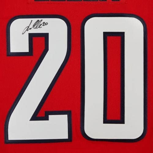Ларс Елер Вашингтон Кепитълс Автентична Червена Риза Адидас с Автограф на Ларс Эллера - Тениски NHL С автограф