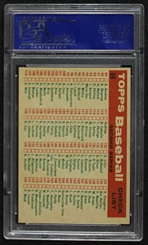 1959 списък на екипа Topps 69 Джайънтс San Francisco Giants (Бейзболна картичка) PSA PSA 6.00 Джайънтс