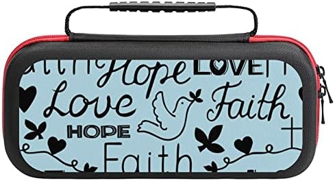 Вяра, Надежда и Любов с Кръст и Сърца Премина Калъф За Носене Защитен Калъф Твърд Калъф чанта Съвместима с Nintendo Switch
