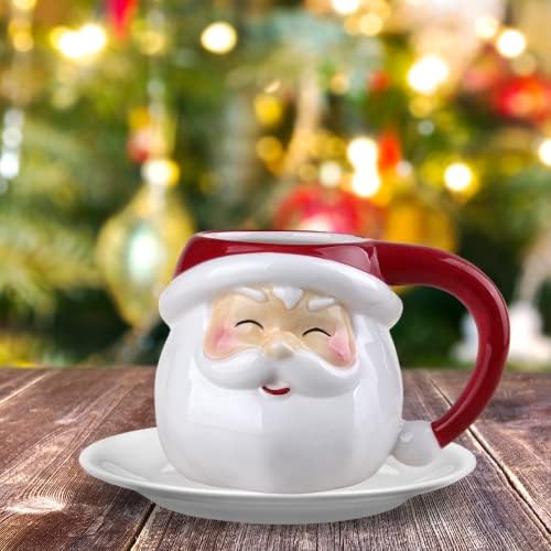 Comfy Hour Joyful Holiday Collection 7 Коледна Чаша на Дядо Коледа, Чаша на един, Зимно Украса, Керамични