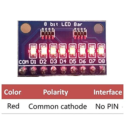 3.3 В 5 и В 8-Битов Червен Led Индикатор с Общ Анод Модул направи си САМ комплект за Arduino Nano UNO Raspberry pi 4 nodemcu Без