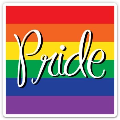 Гордостта на ЛГБТ Дъгата флаг - 3 Vinyl Стикер за Автомобил, Лаптоп, Бутилки за вода, Телефон - Водоустойчив Стикер