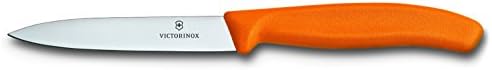 Victorinox 67796L9B Нож за почистване на зеленчуци с Острия връх, Назъбени, Оранжево (Опаковка от 10 броя)