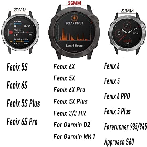 XNWKF 26 20 22 ММ Силикон Быстроразъемный Каишка за часовник Garmin Fenix 6X 7X Watch Easyfit Каишка за Китката
