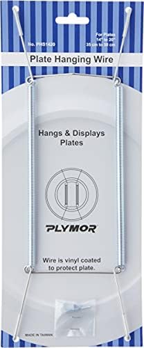 Стенни закачалка за чинии Plymor с блестящи златни тапицерия, 11 x 3,5W x 0,5 Г (За чинии 14 - 20)