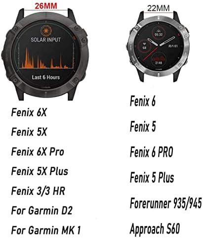 EEOM 22 мм и Каишка за часовник Garmin Forerunner 945 935 Fenix 5 5Plus Fenix 6 Pro Силиконов ремък за смарт часа Quick Release Гривна Correa