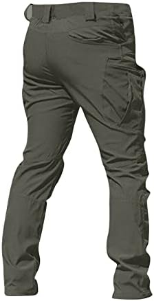 Мъжки Модни Работни Панталони-Карго с Много Джобове Обикновена Засаждане, Ежедневни Спортни Леки Пешеходни Улични Спортни Панталони