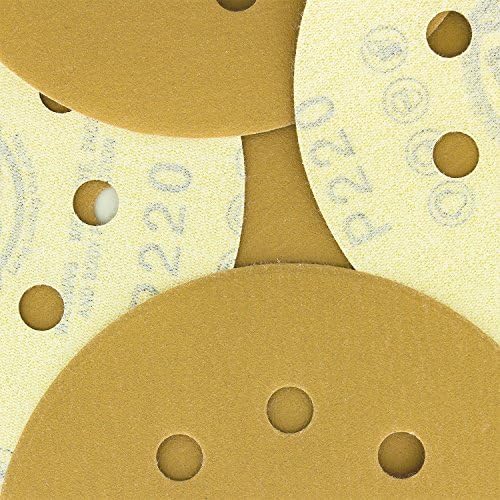 5-инчов златни Шлифовъчни дискове Dura-Gold Премиум-клас с шкурка 220 (в кутия 50 броя) и салфетки Dura-Злато, от чисто злато,