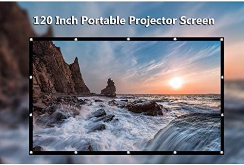Екран за проектор LDCHNH 133/120/100 инча 16:9 Сгъваем Портативен Бял Текстилен Материал за цял екран на проектор 4K (размер: 133 инча)