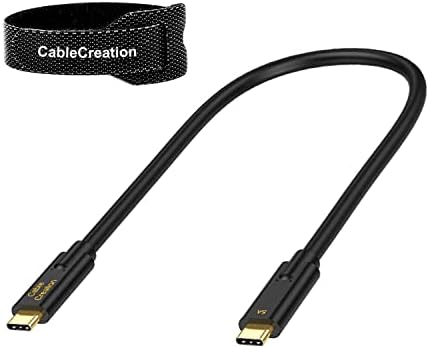 Комплект – 2 броя: USB3.1 C-C 1ft 100 W 10 gbps + 50 бр. кабелни основи 6 инча