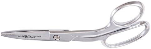 Ножици Klein Tools GP718CB, Тежки ножици с извита дръжка и тъпи връхчета за гладко подрязване на власинките на килима, 8-7 / 8 инча