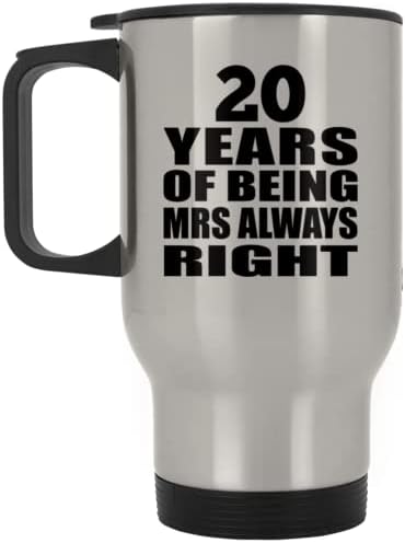 Дизайн в чест на 20-годишнината от 20 Години, г-жа Винаги е прав, Сребърен Пътна Чаша 14 грама, на Изолиран Чаша от Неръждаема Стомана,
